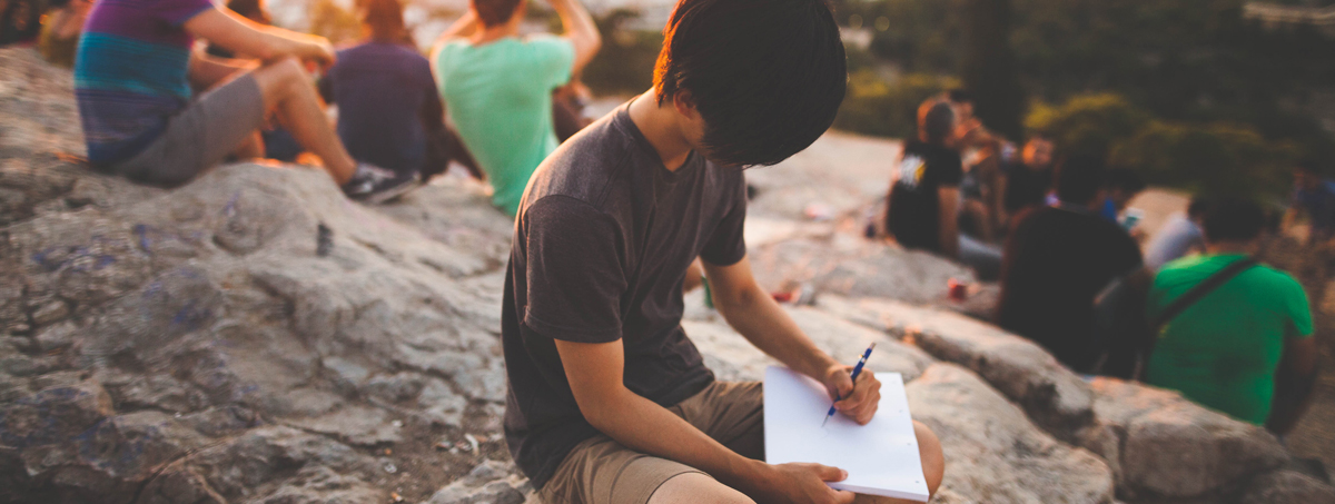 boy writing